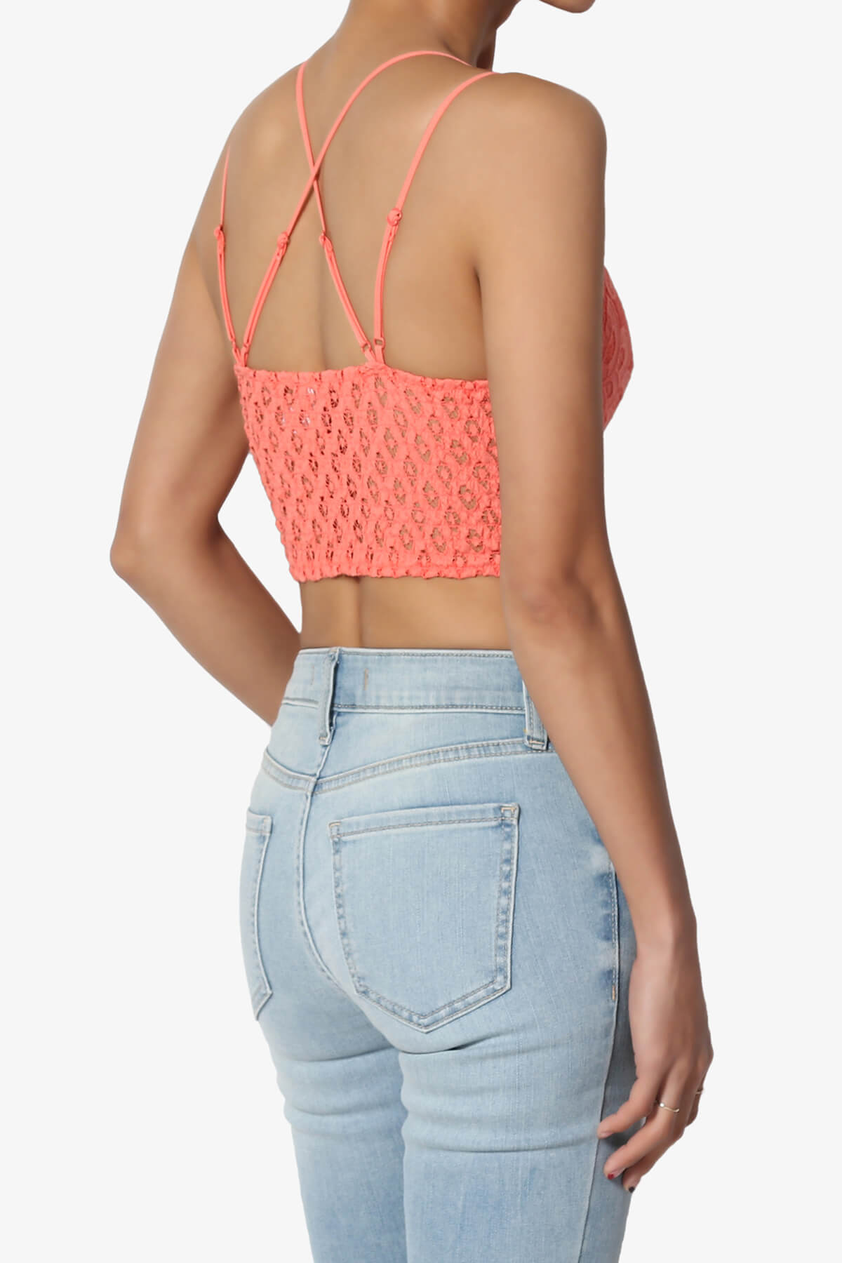 Adella Crochet Lace Bralette CORAL_4