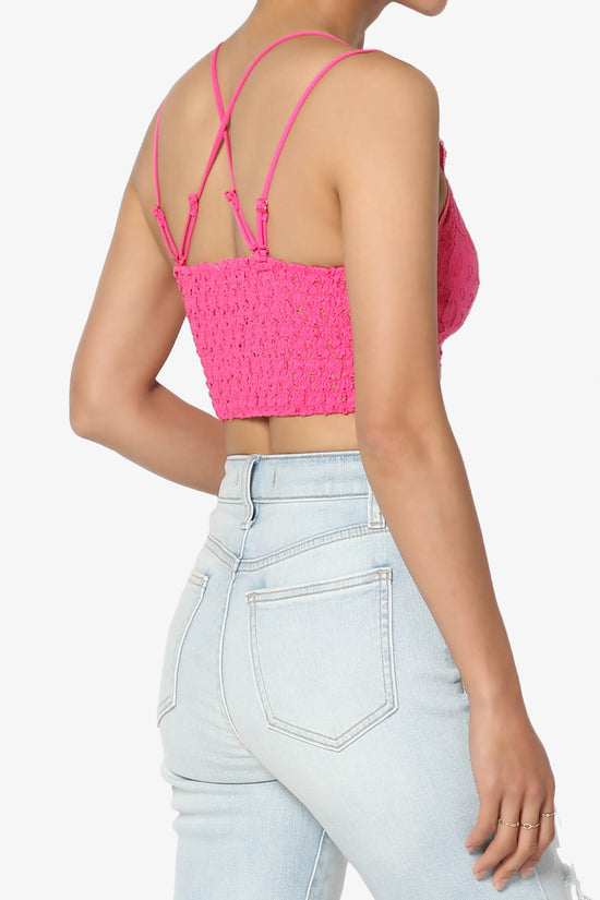 Adella Crochet Lace Bralette FUCHSIA_4