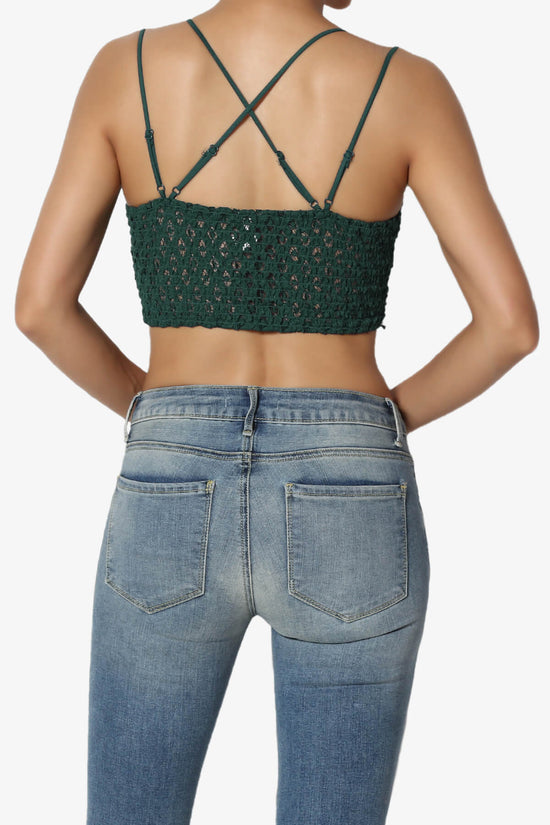 Adella Crochet Lace Bralette HUNTER GREEN_2