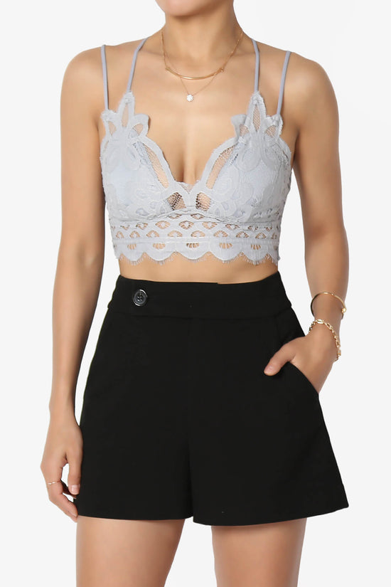 Adella Crochet Lace Bralette LIGHT GREY_1