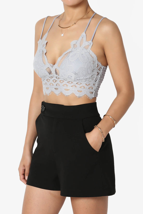 Adella Crochet Lace Bralette LIGHT GREY_3