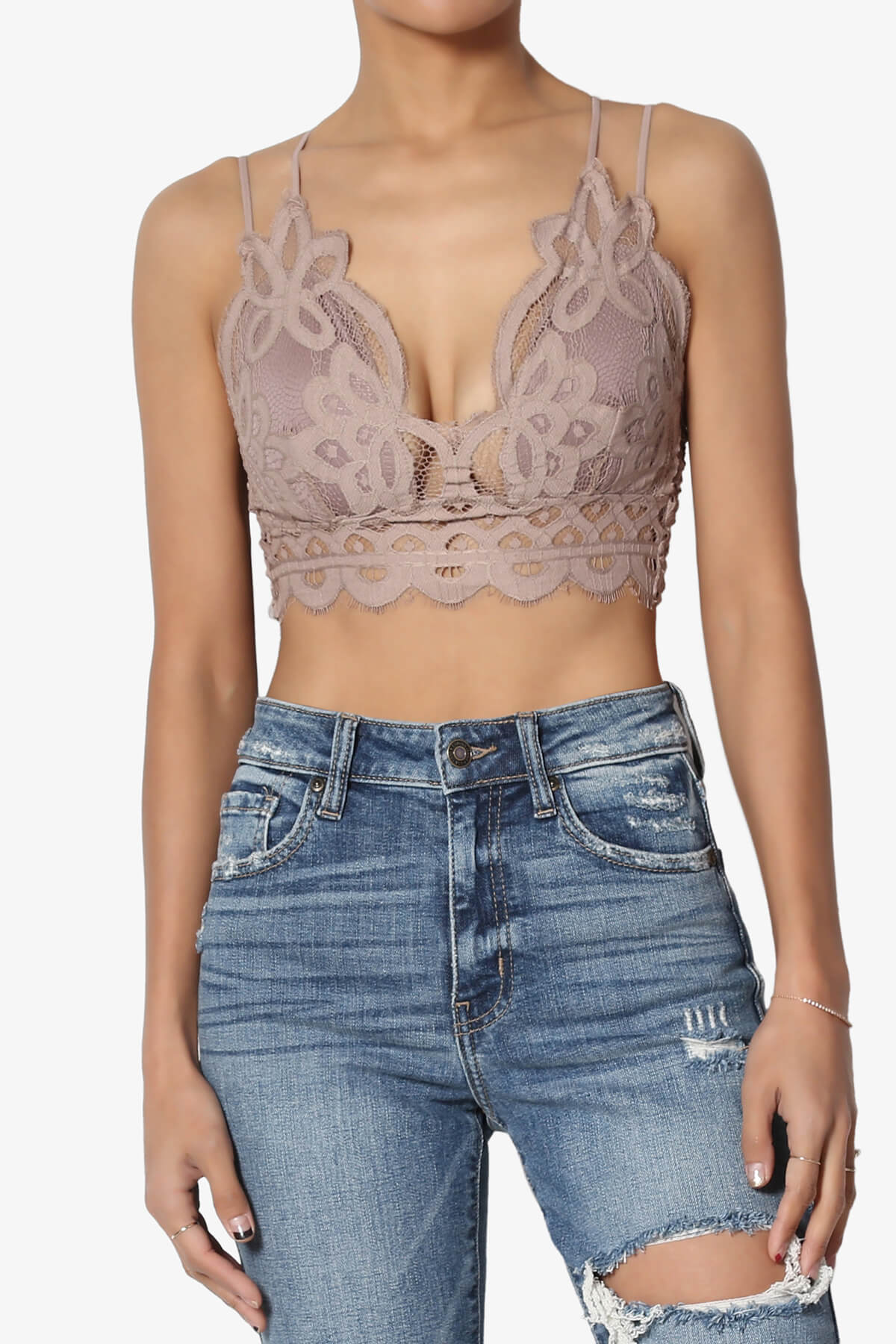 Adella Crochet Lace Bralette LIGHT MOCHA_1