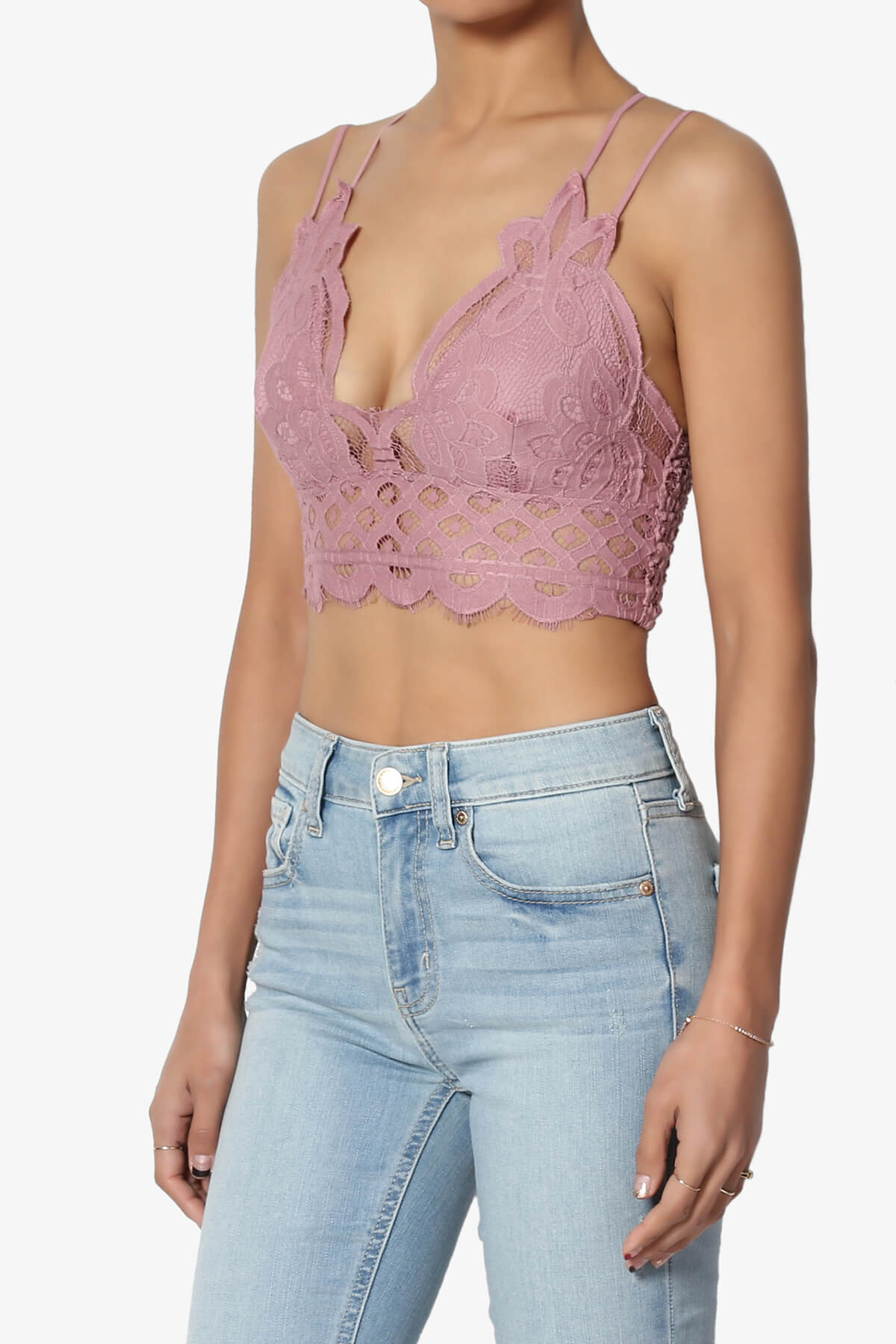 Adella Crochet Lace Bralette LIGHT ROSE_3