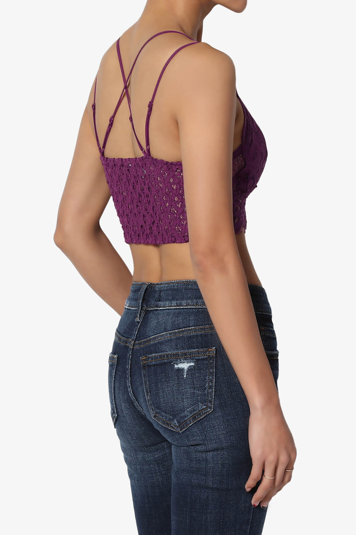 Adella Crochet Lace Bralette PLUM_4