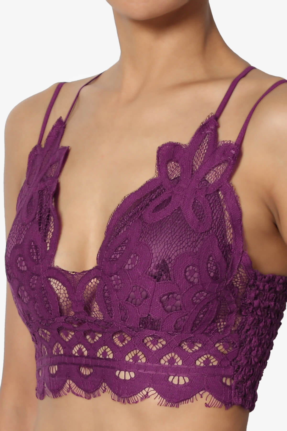 Adella Crochet Lace Bralette PLUM_5