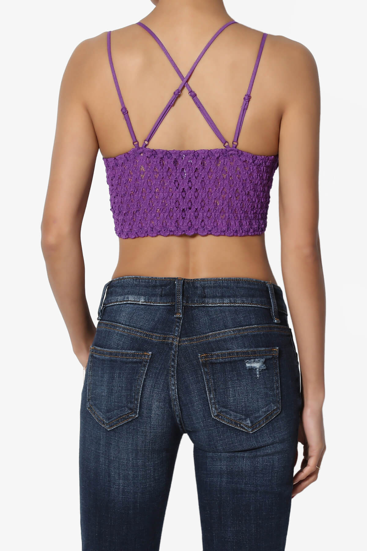 Adella Crochet Lace Bralette VIOLET_2