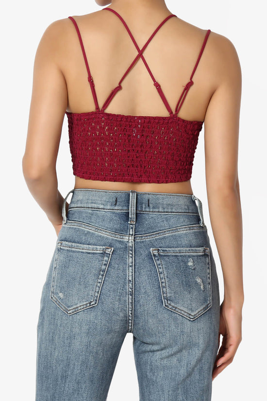 Adella Crochet Lace Bralette WINE_2