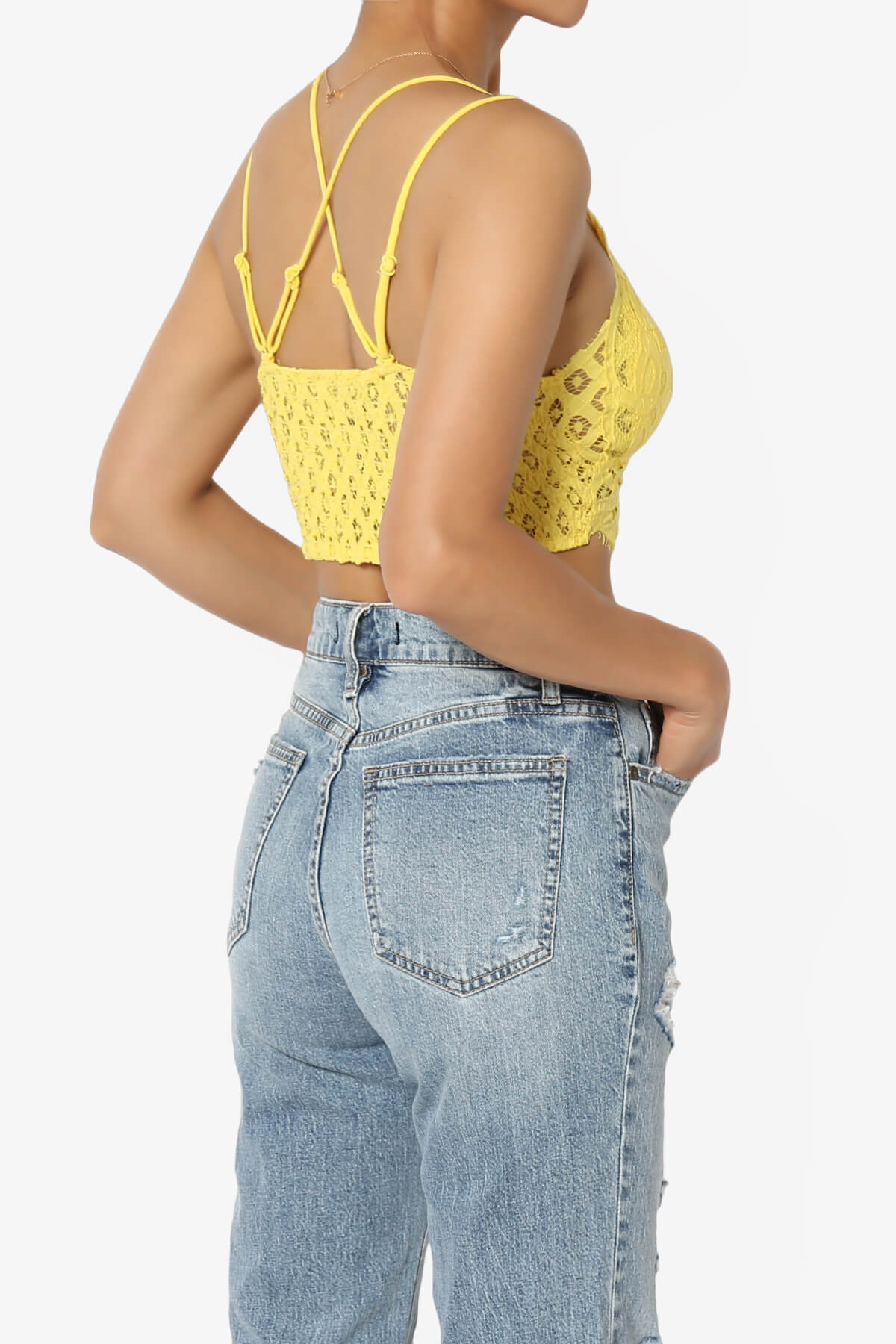 Adella Crochet Lace Bralette YELLOW_4