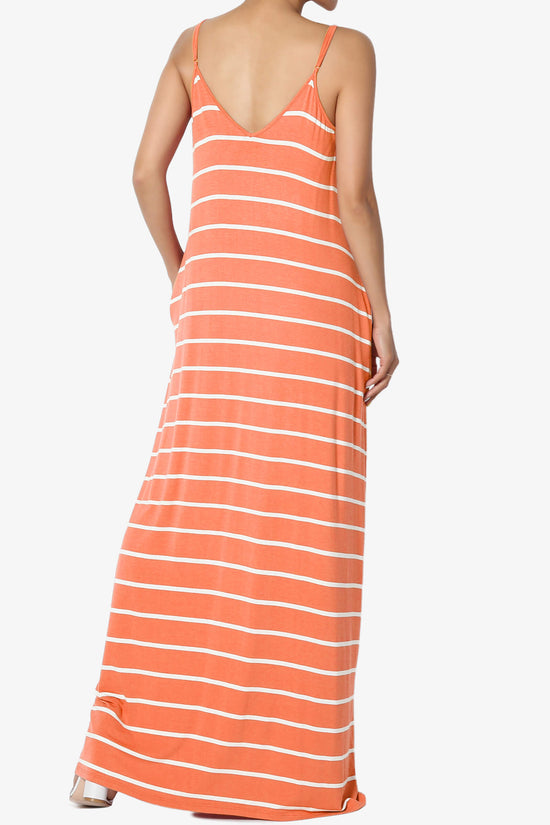 Adilette Striped Cami Maxi Dress ASH COPPER_2