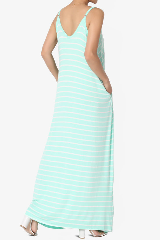 Adilette Striped Cami Maxi Dress GREEN MINT_4