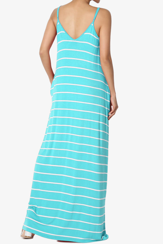 Adilette Striped Cami Maxi Dress ICE BLUE_2