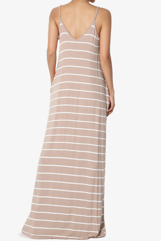 Adilette Striped Cami Maxi Dress LIGHT MOCHA_2