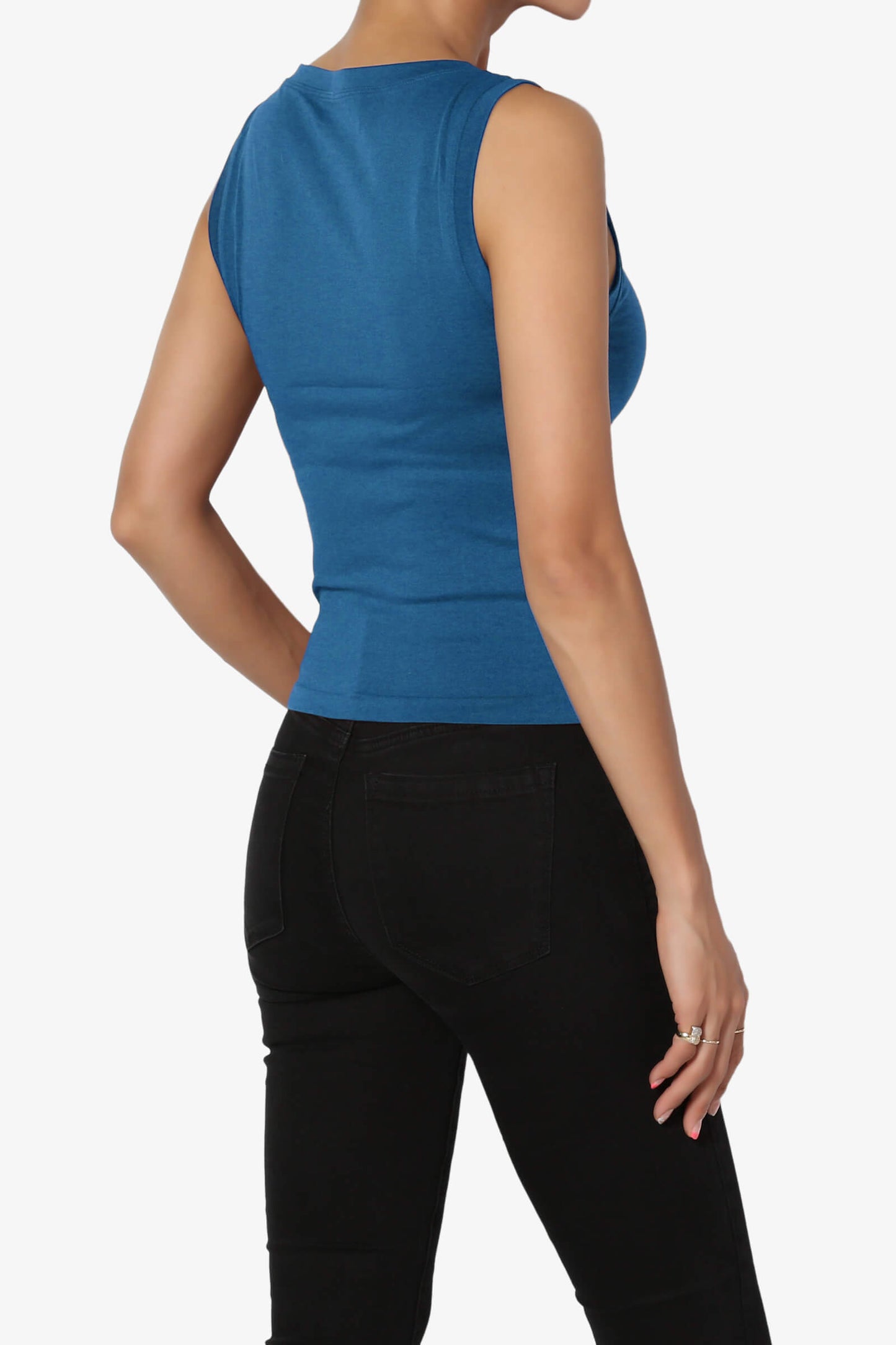 Aika Seamless Crop Tank Top CLASSIC BLUE_4