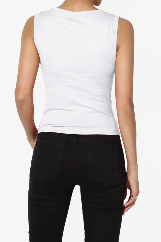 Aika Seamless Crop Tank Top WHITE_2