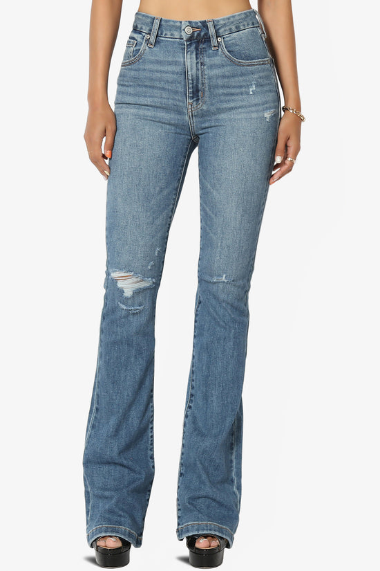 Aliyah Super High Rise Flare Jeans in LIVLY MEDIUM_3