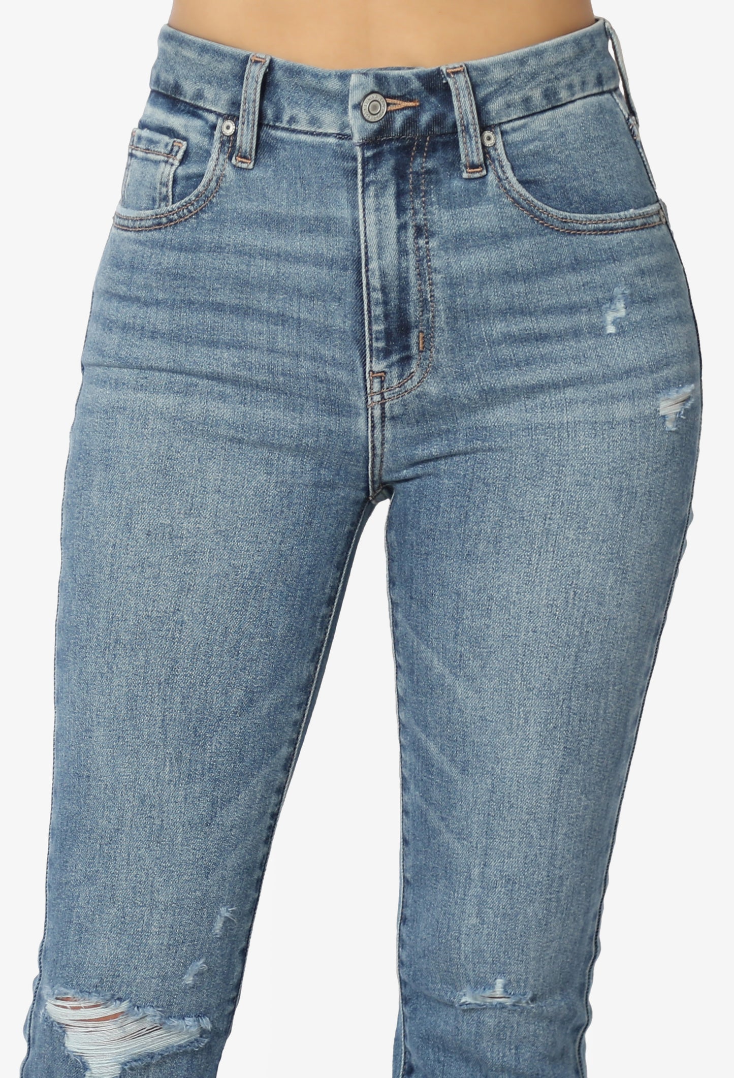 Load image into Gallery viewer, Aliyah Super High Rise Flare Jeans in LIVLY MEDIUM_5
