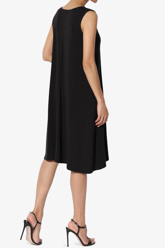 Allie Sleeveless Jersey A-Line Dress BLACK_4