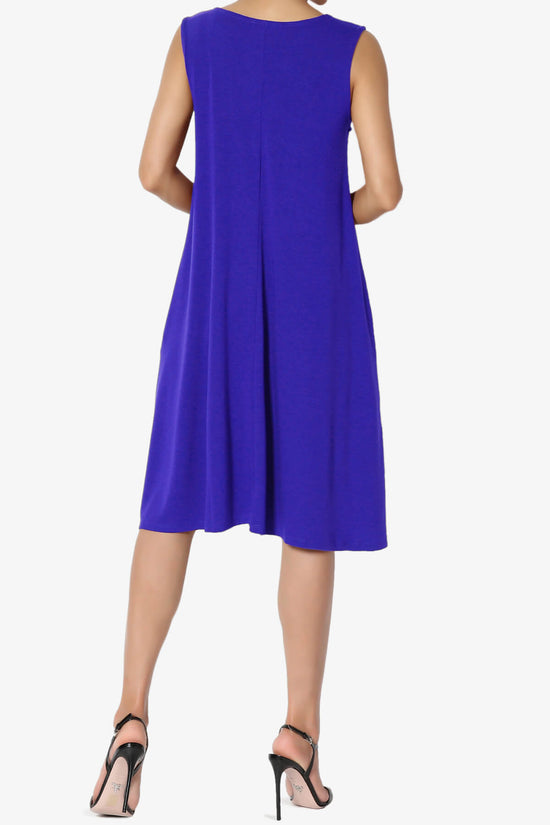 Allie Sleeveless Jersey A-Line Dress BRIGHT BLUE_2