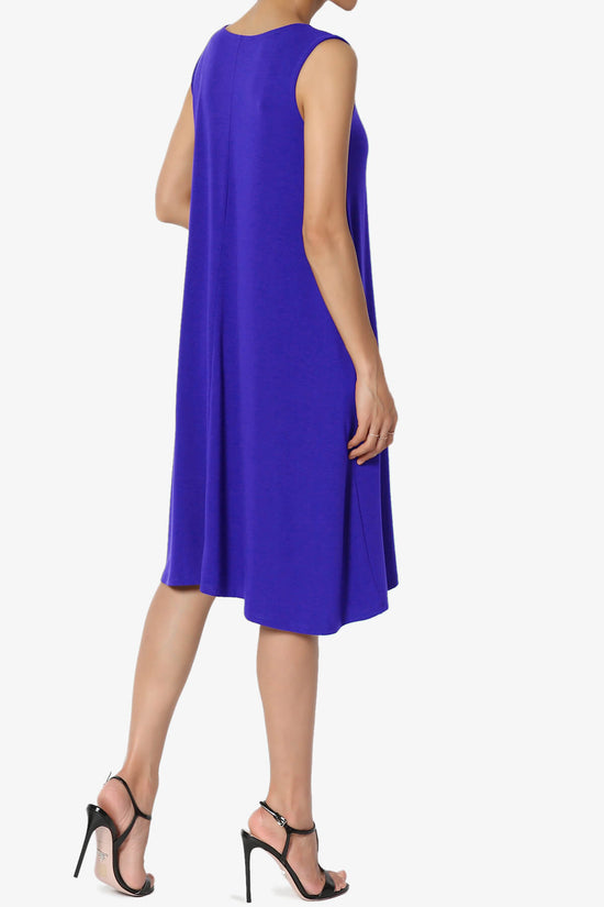Allie Sleeveless Jersey A-Line Dress BRIGHT BLUE_4