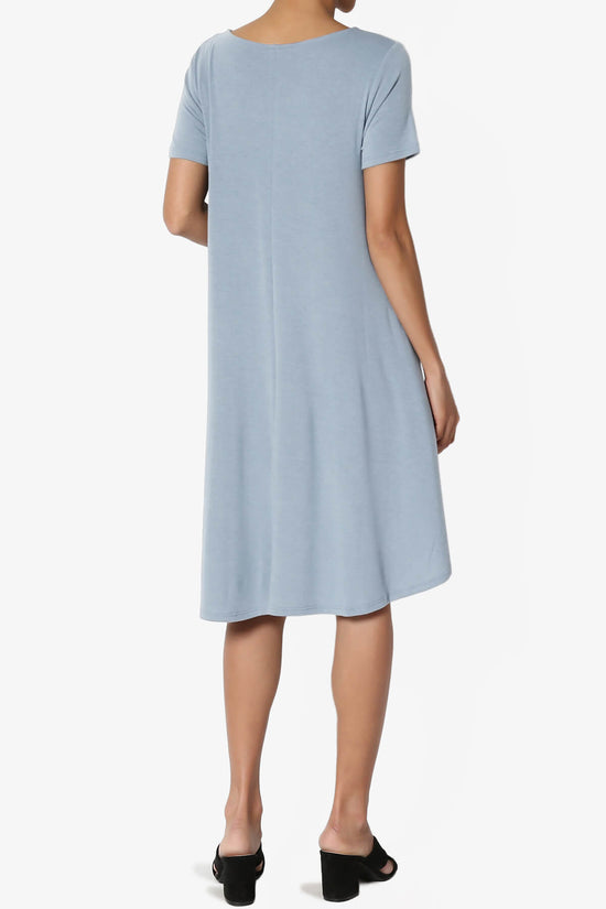 Load image into Gallery viewer, Amella Strappy Scoop Neck Pocket Dress ASH BLUE_2
