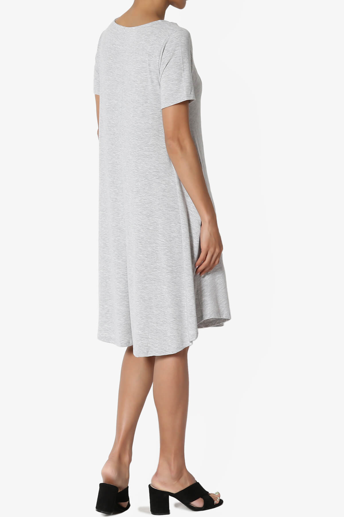 Load image into Gallery viewer, Amella Strappy Scoop Neck Pocket Dress HEATHER GREY_4
