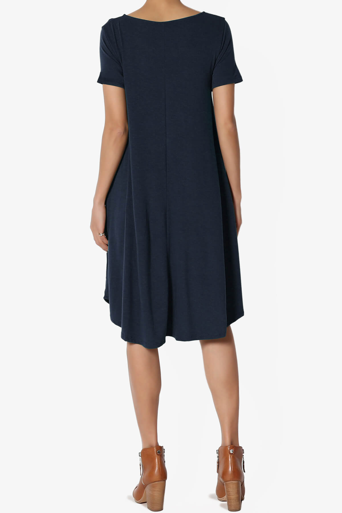 Load image into Gallery viewer, Amella Strappy Scoop Neck Pocket Dress NAVY_2
