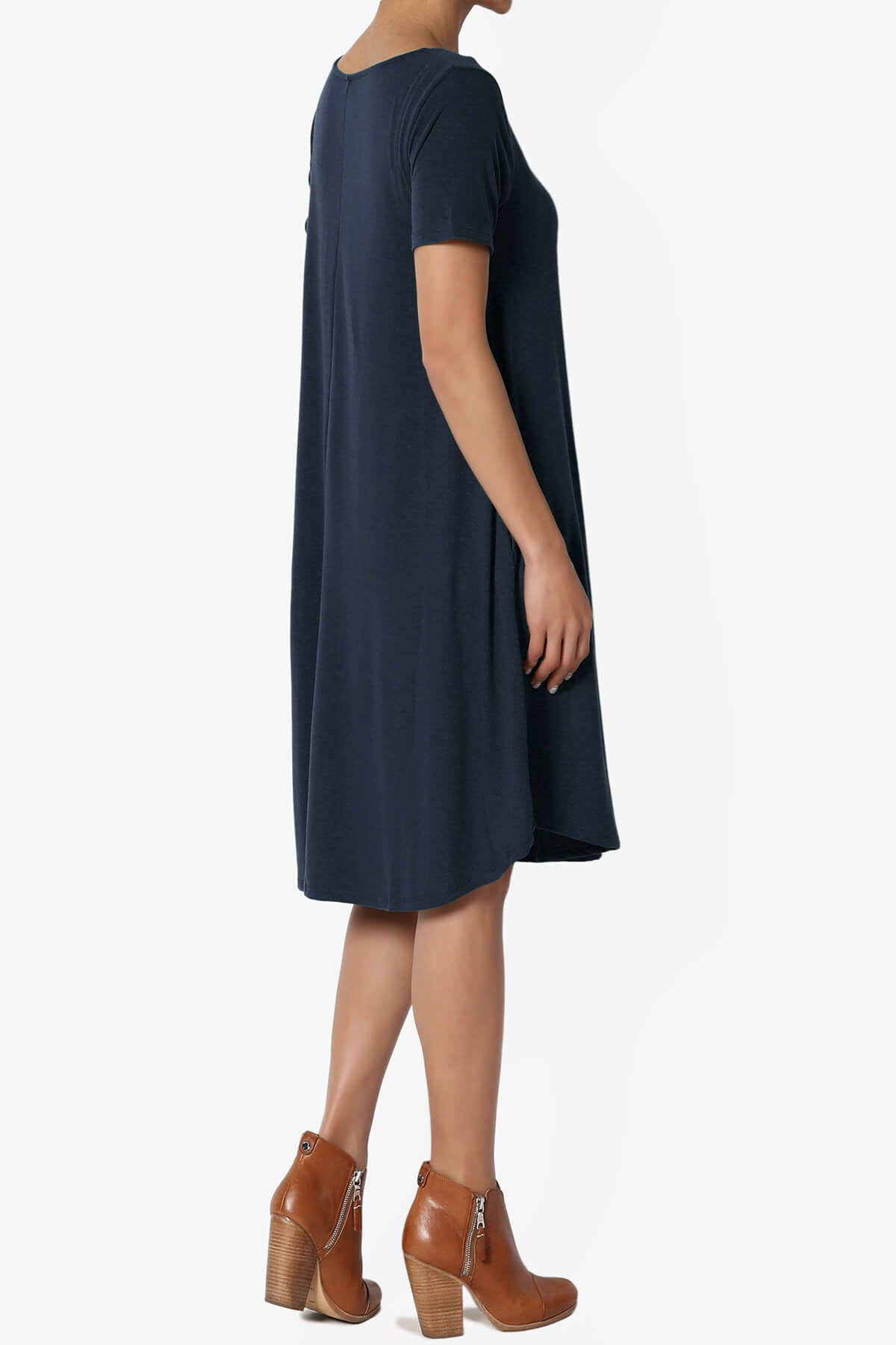 Load image into Gallery viewer, Amella Strappy Scoop Neck Pocket Dress NAVY_4
