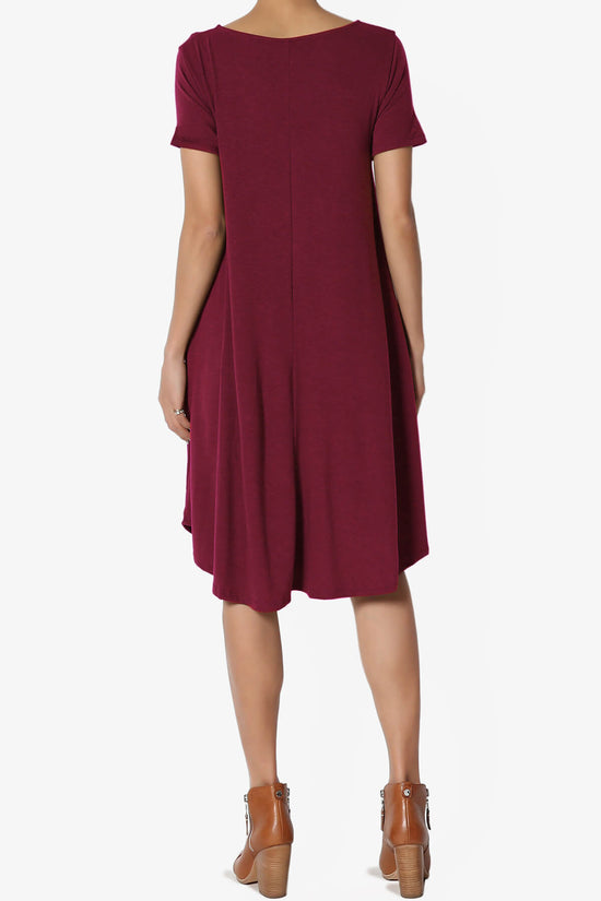 Load image into Gallery viewer, Amella Strappy Scoop Neck Pocket Dress WINE_2
