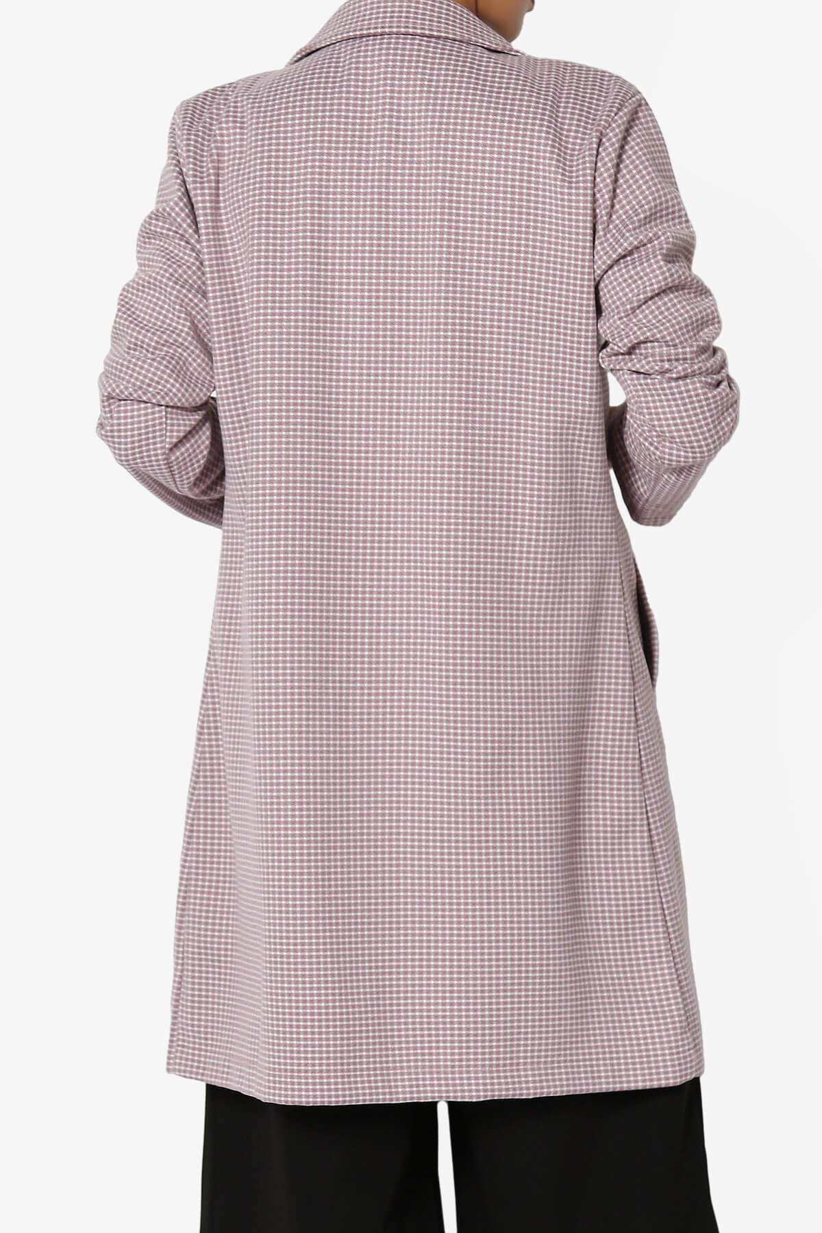 Amulet Checkered Long Coat Jacket DUSTY LAVENDER_2