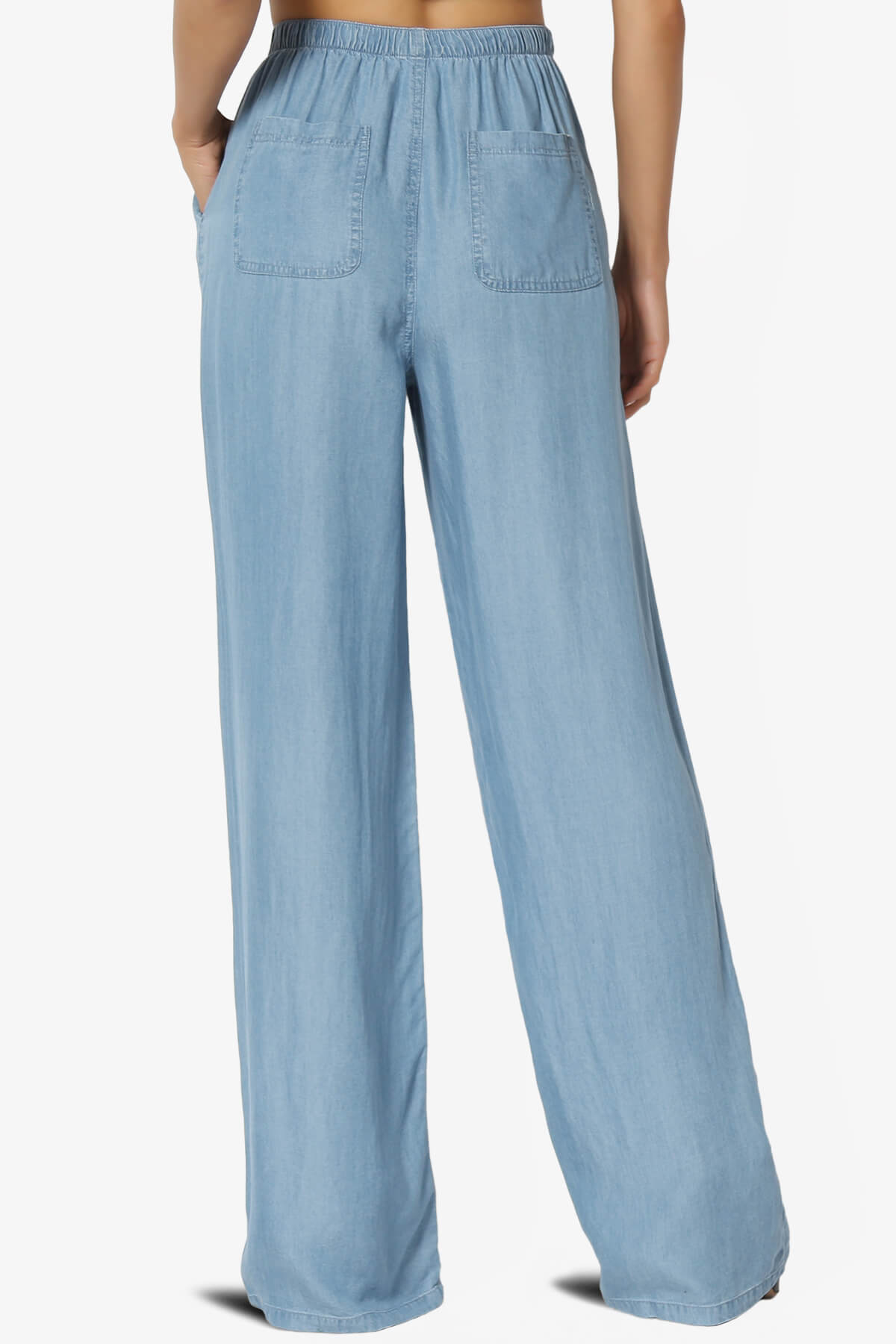 Bahama Chambray All Day High Rise Easy Pants BLUE_2