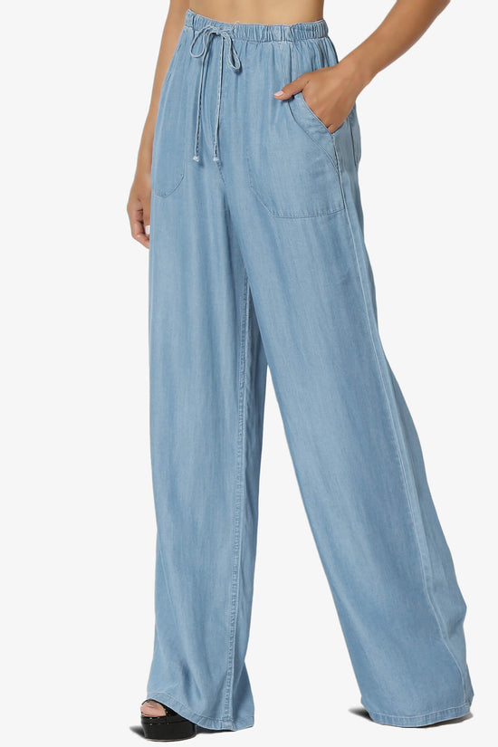 Bahama Chambray All Day High Rise Easy Pants BLUE_3