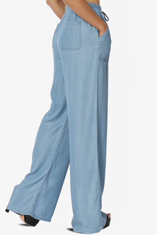 Bahama Chambray All Day High Rise Easy Pants BLUE_4