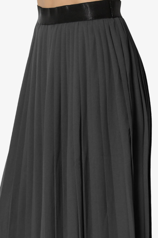 Barria Flowy Maxi Pleated Skirt ASH GREY_5