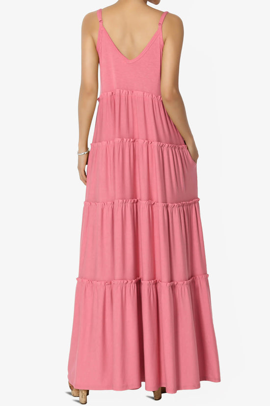 Bennet Ruffle Tiered Pocket Cami Maxi Dress DESERT ROSE_2