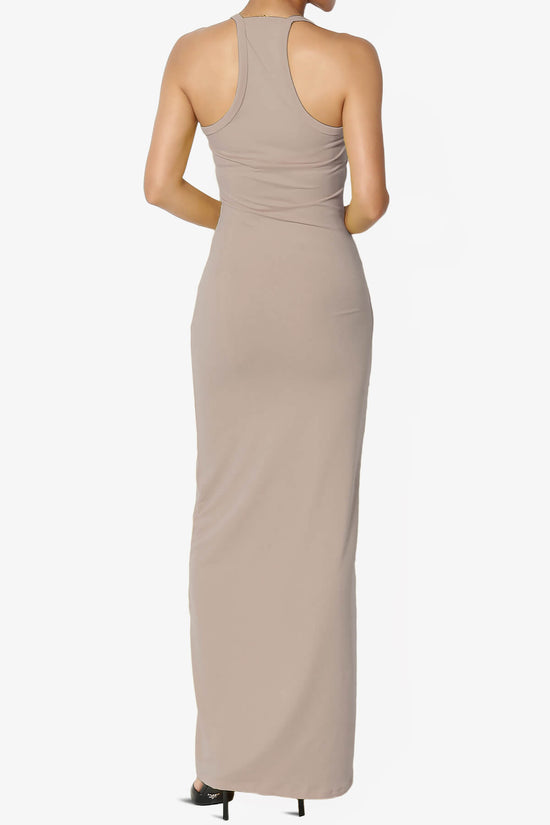 Load image into Gallery viewer, Berlin Stretch Silky Knit Cami Maxi Dress LIGHT MOCHA_2
