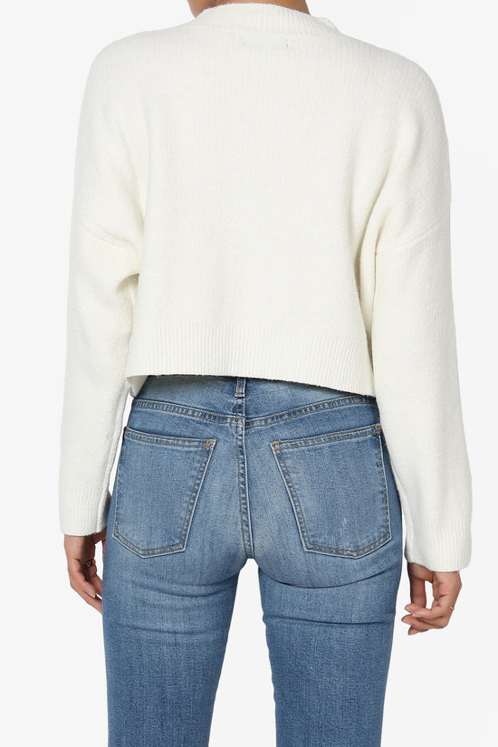 Load image into Gallery viewer, Bigmona Long Sleeve Crop Knit Sweater IVORY_2
