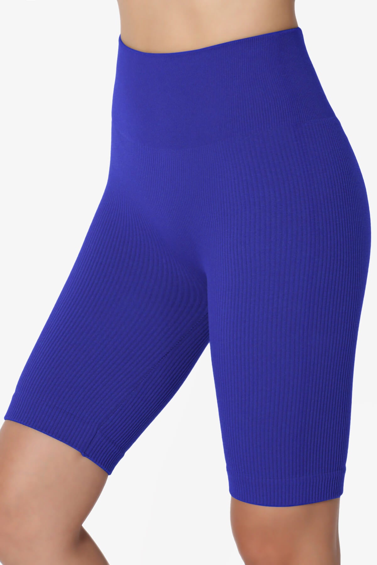 Load image into Gallery viewer, Billion Compression Ribbed Seamless Biker Shorts BRIGHT BLUE_5
