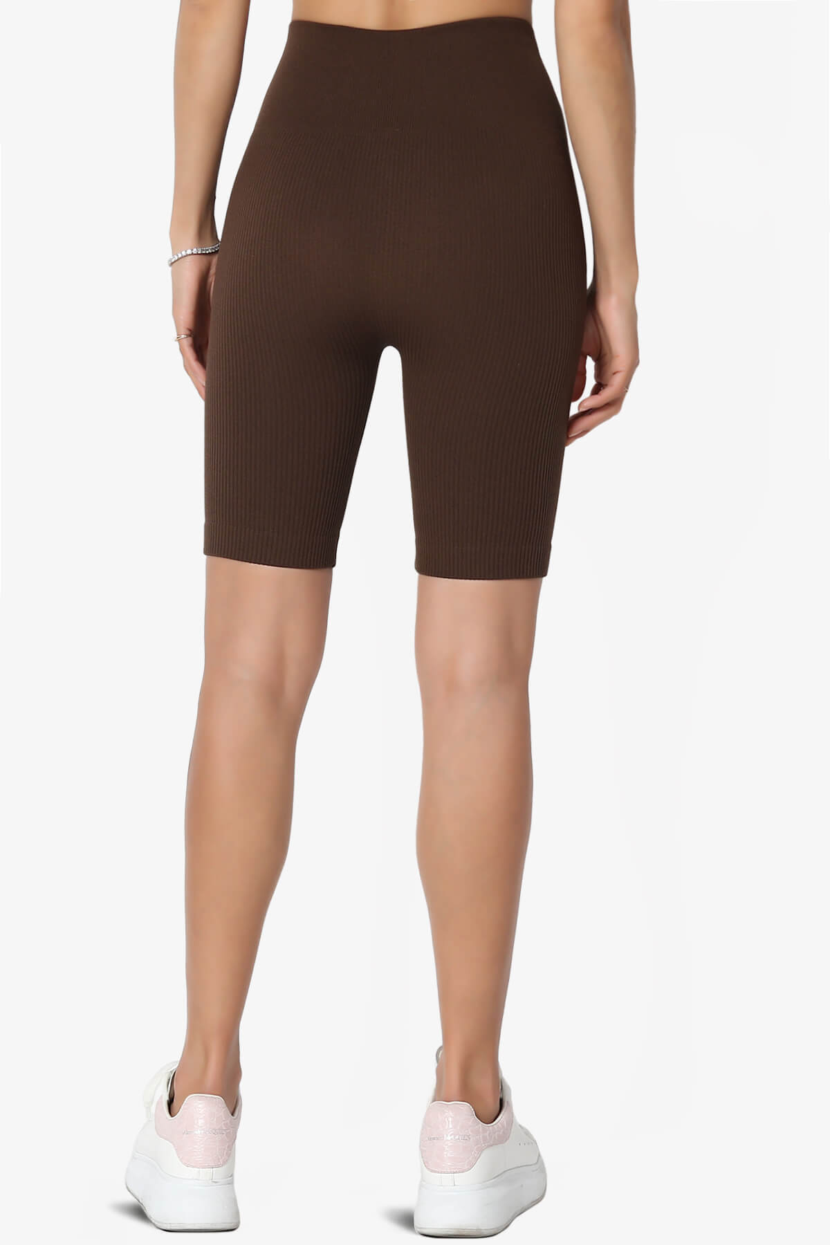 Load image into Gallery viewer, Billion Compression Ribbed Seamless Biker Shorts BROWN_2
