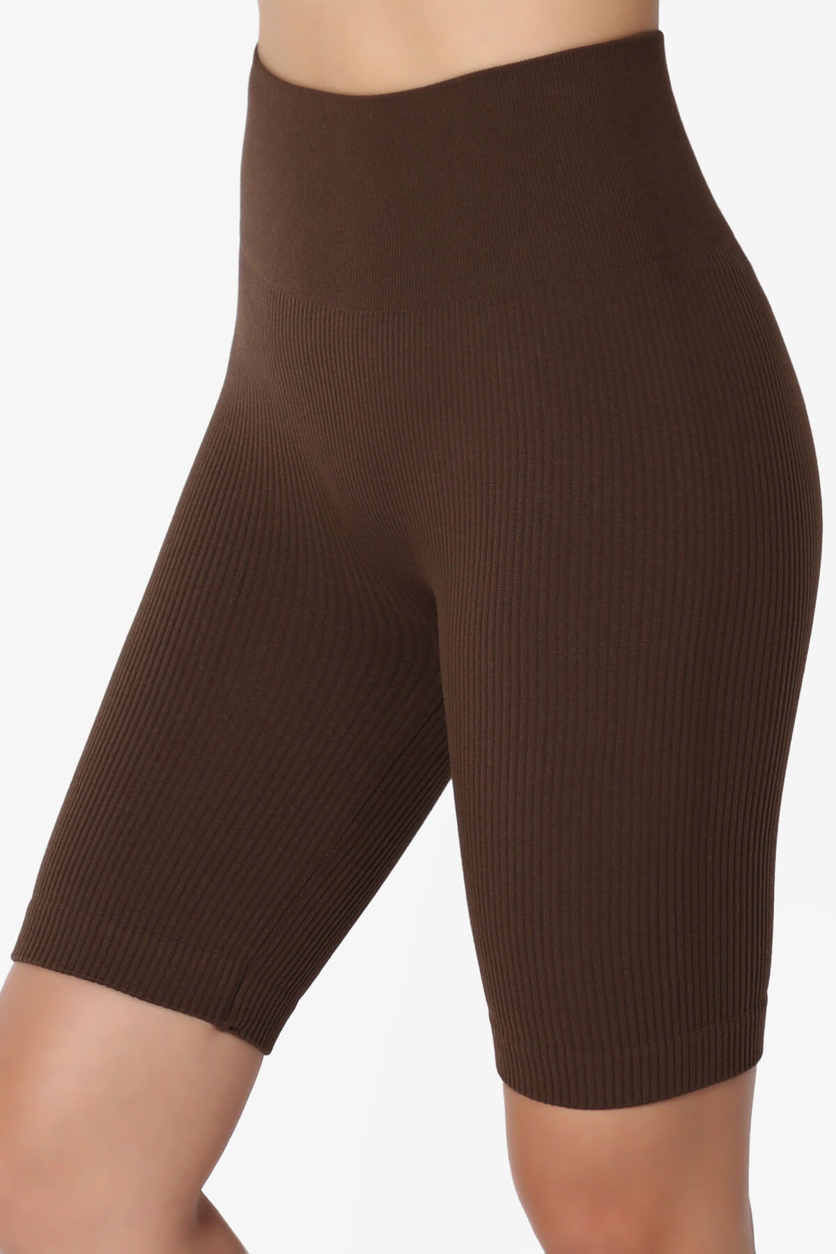 Load image into Gallery viewer, Billion Compression Ribbed Seamless Biker Shorts BROWN_5
