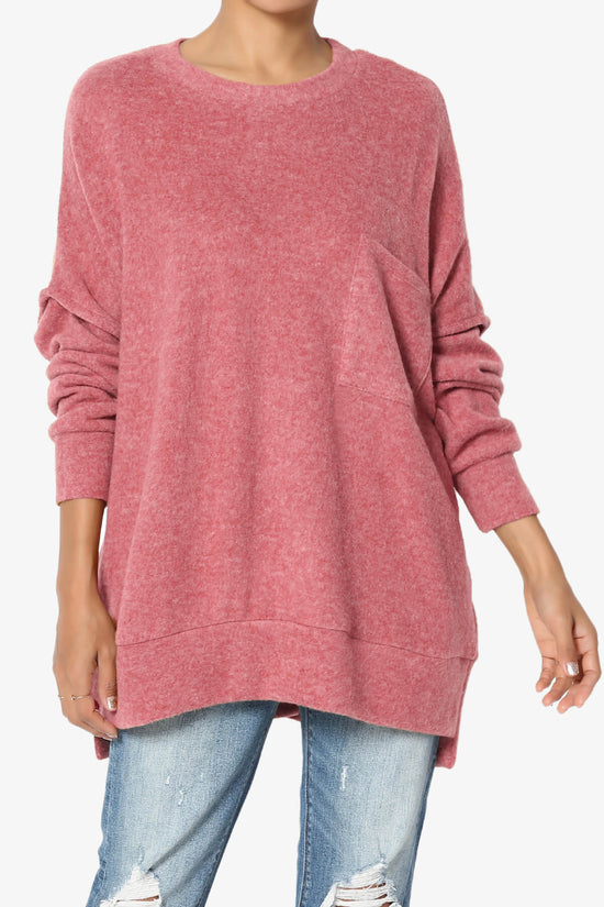 Breccan Blushed Knit Oversized Sweater PLUS