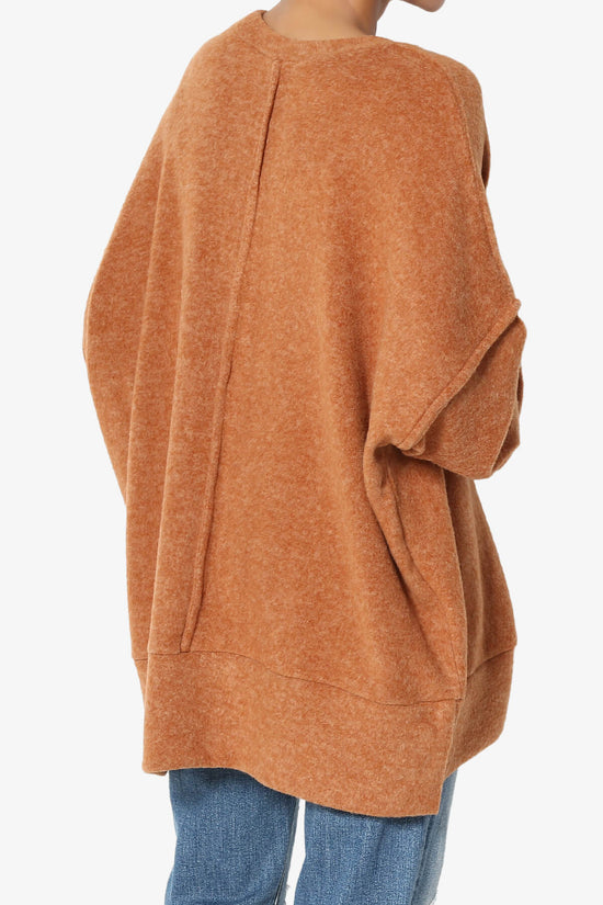 Breccan Blushed Knit Oversized Sweater ALMOND_4
