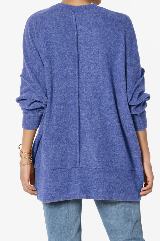 Breccan Blushed Knit Oversized Sweater BRIGHT BLUE_2