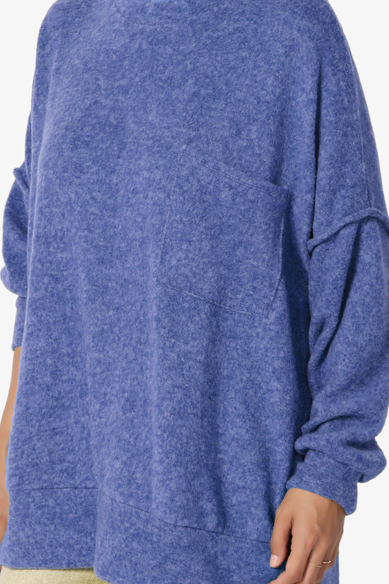 Breccan Blushed Knit Oversized Sweater BRIGHT BLUE_5