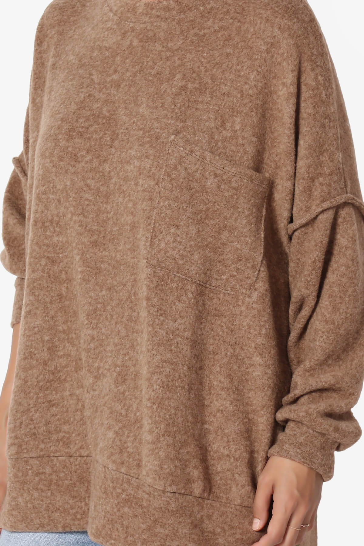 Load image into Gallery viewer, Breccan Blushed Knit Oversized Sweater DARK CAMEL_5
