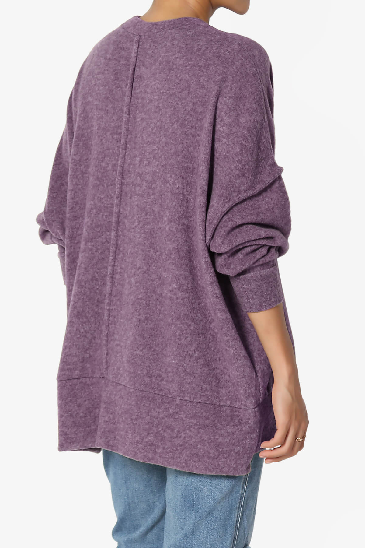 Breccan Blushed Knit Oversized Sweater DUSTY PLUM_4