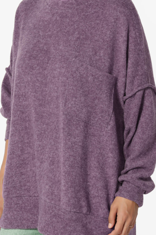 Breccan Blushed Knit Oversized Sweater DUSTY PLUM_5