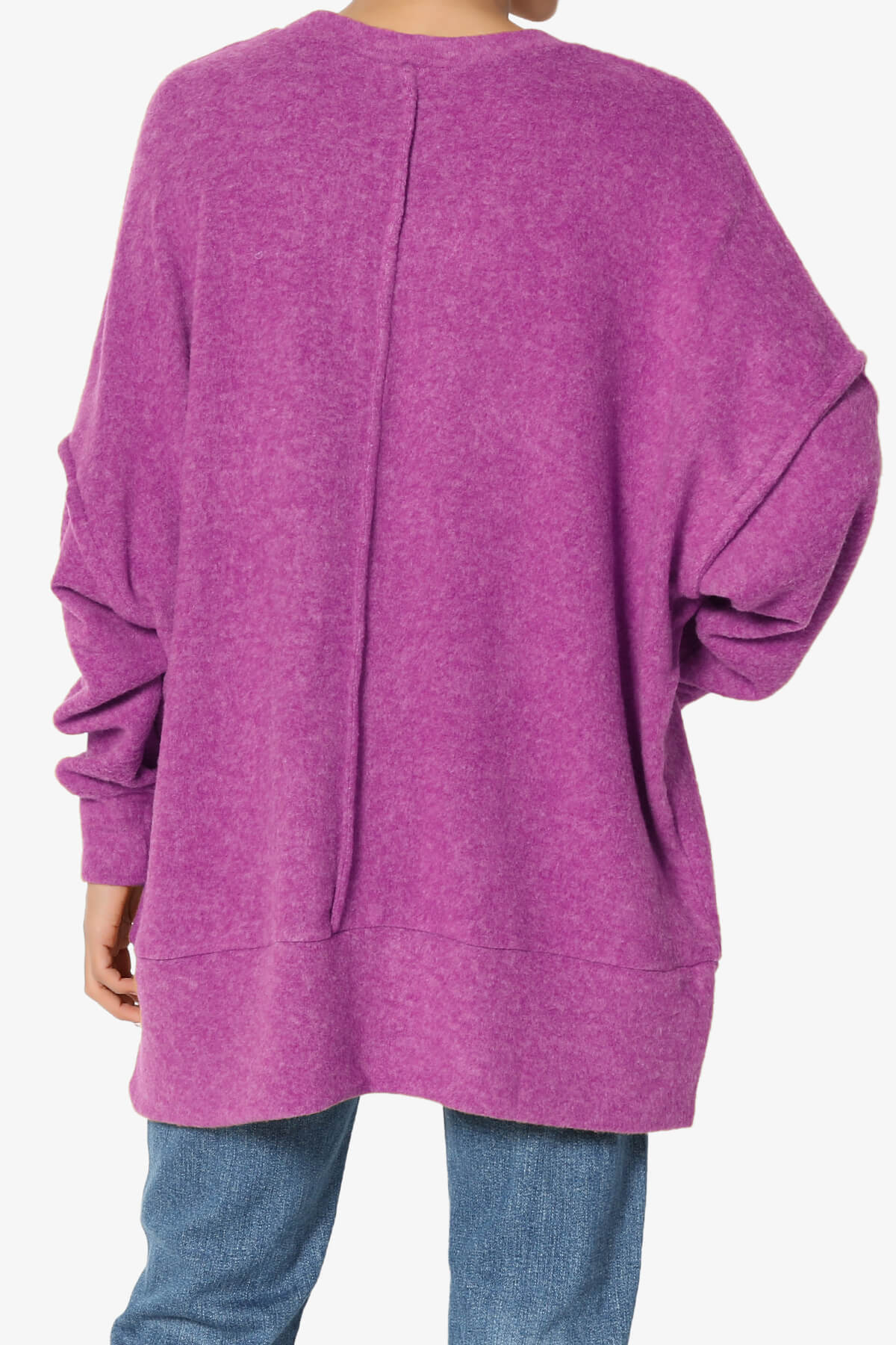 Breccan Blushed Knit Oversized Sweater LIGHT PLUM_2