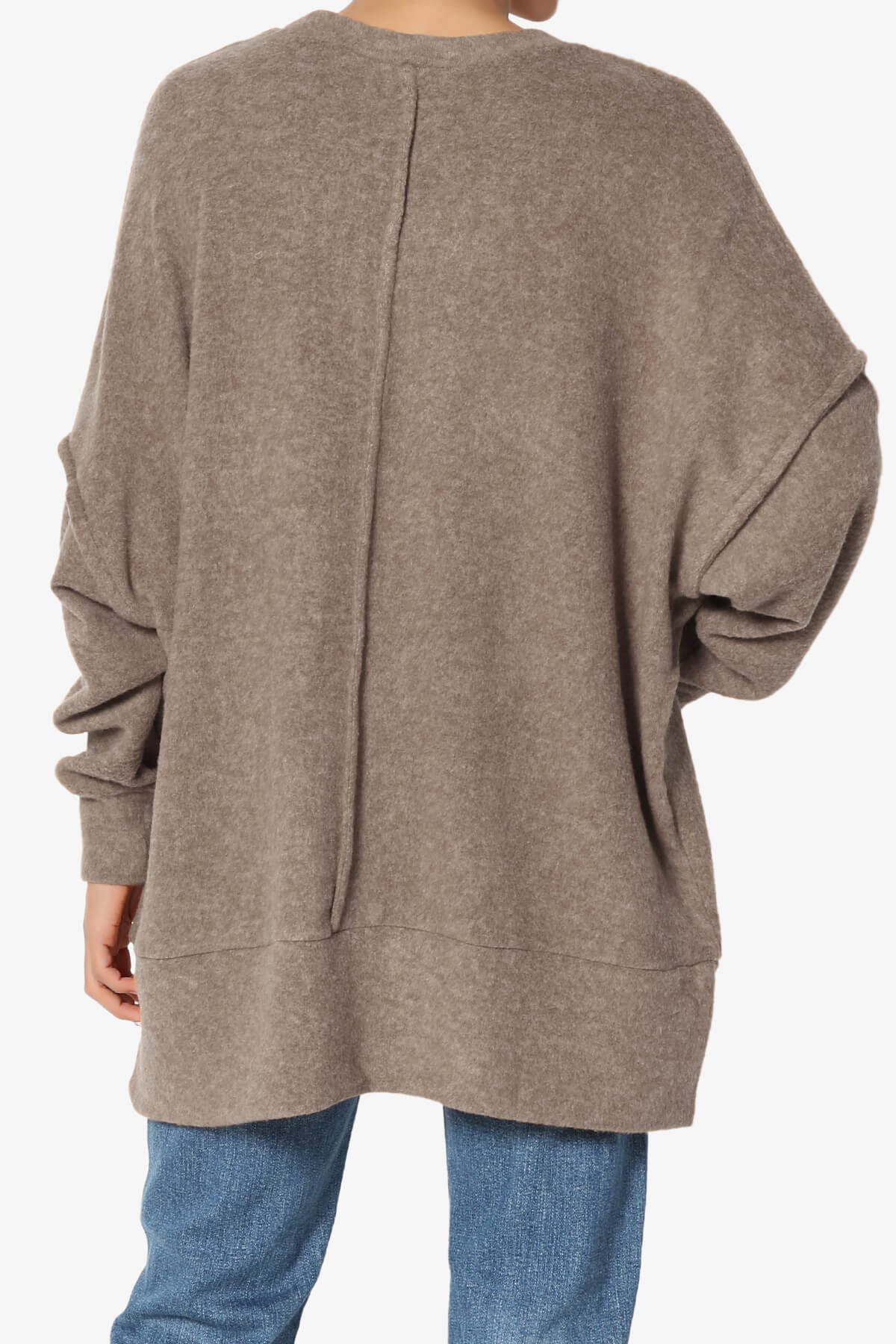 Load image into Gallery viewer, Breccan Blushed Knit Oversized Sweater MOCHA_2
