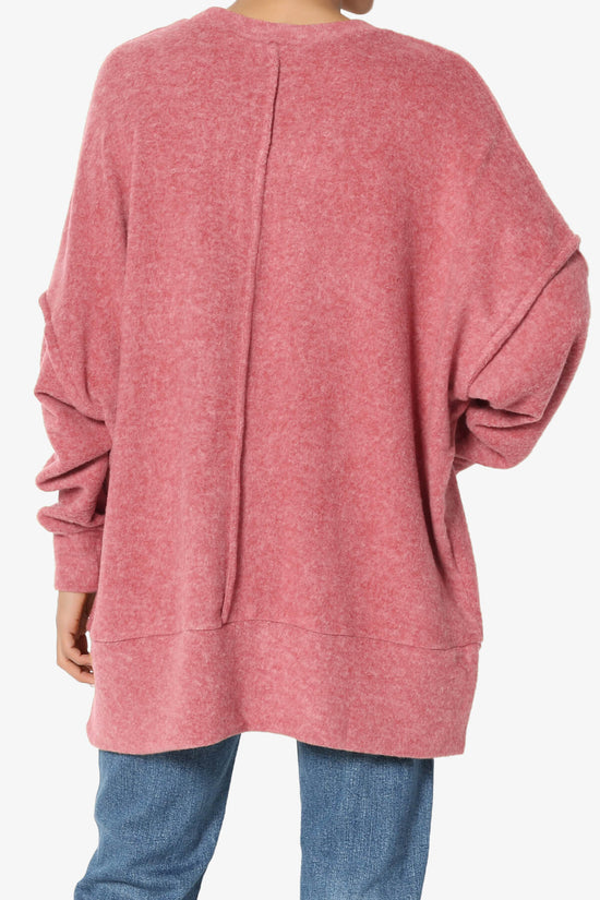 Load image into Gallery viewer, Breccan Blushed Knit Oversized Sweater ROSE_2
