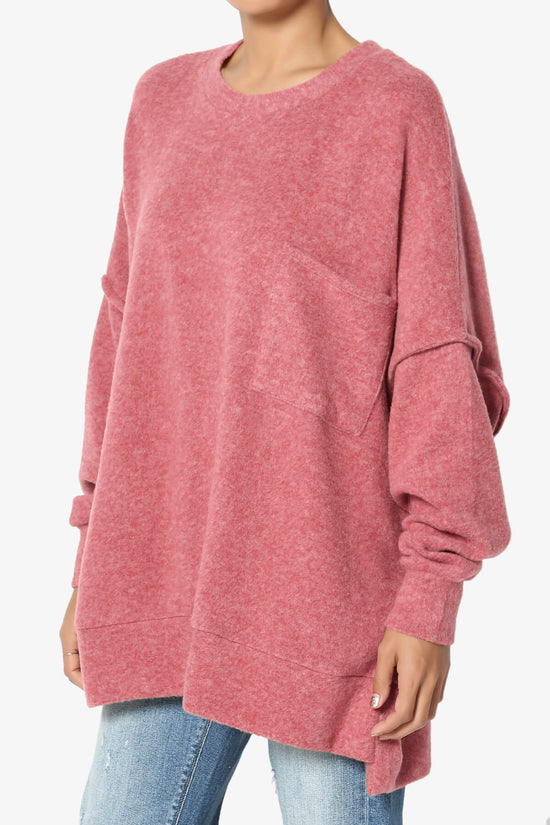 Breccan Blushed Knit Oversized Sweater ROSE_3